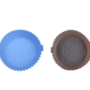 Set 2 cosuri pentru friteuza cu aer Juingio, silicon, albastru/gri inchis, 16,5 x 6,7 x 20,7 cm