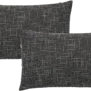 Set 2 fete de perna TanTomi, textil, negru/alb, 30 x 50 cm