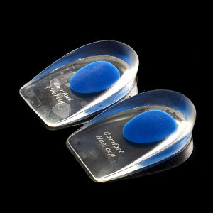 Set 2 perechi de branturi pentru calcaie Forepina, silicon, transparent/albastru, 10 x 5,8 x 2 cm - Img 7