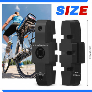 Set de 2 perechi de placute de frana hidraulice pentru biciclete Boao, cauciuc, negru,  5,1 x 1,7 x 1,9 cm