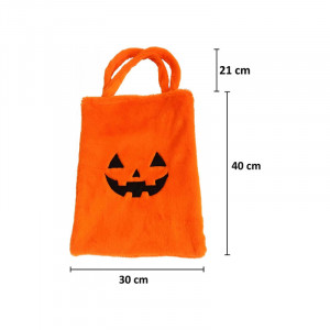 Set 2 sacose de Halloween pentru bomboane, plus, negru/portocaliu, 30 x 40 cm - Img 4