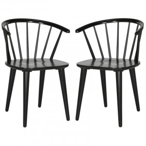 Set 2 scaune Parishville, negru, 75,95 cm H x 54cm L x 52cm D - Img 1