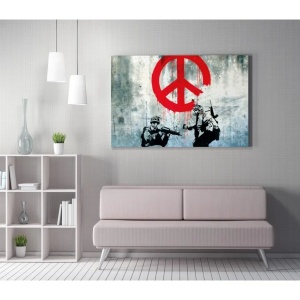 Set 2 tablouri decorative Re-Bloom, panza/lemn, multicolor, 50 x 70 cm - Img 2