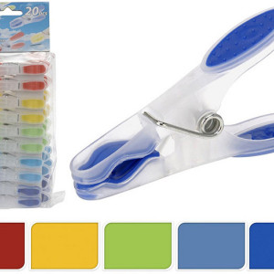 Set 20 cârlige pentru haine Karll din plastic, culori asortate - Img 2