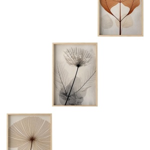 Set 3 tablouri decorative canvas, 3x50x70 cm, panza/lemn masiv, multicolor - Verificat A · Re-Bloom - Img 2
