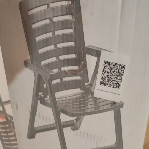 Set 4 scaune de gradina, Progarden, Rexi, Pliabil, Polipropilena, Antracit, 56x89x82 cm, Resigilat, Grad A - Img 4