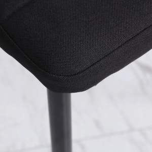 Set 4 scaune tapitate Re-Bloom, textil poliester efect in/metal, 41x50x97 cm, sezut 47 cm, 120 kg, negru - Verificat A · Re-Bloom - Img 4