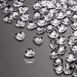 Set 500 inimioare Sweelov, acril, transparent, 12 mm - Img 8