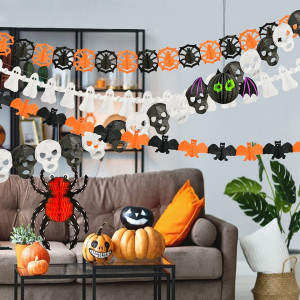 Set 6 decoratiuni Halloween KATELUO, hartie, multicolor - Img 5