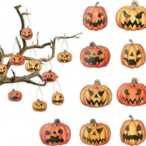 Set 9 decoratiuni Halloween Bekecidi, hartie, portocaliu