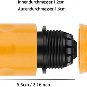 Set de 10 conectori pentru furtun YUNSTK, plastic, negru/portocaliu, 5,5 x 3,5 cm - Img 6
