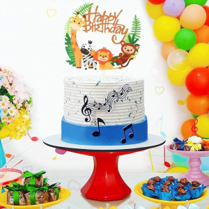 Set de 10 decoratiuni pentru tort Hilloly, carton, multicolor, 14 x 14,5 cm - Img 2