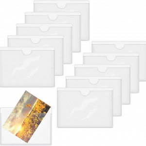 Set de 10 mape Helweet, PVC, transparent, 8 x 10 cm