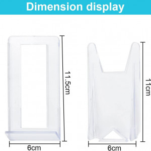 Set de 10 suporturi pentru  placi decorative BUENTYA, plastic, transparent, 11,5 x 11 x 6 cm 