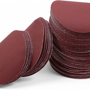 Set de 100 de discuri abrazive Leontool, oxid de aluminiu, rosu, 2000, 7,5 cm