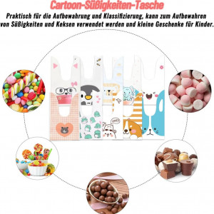 Set de 100 pungi pentru dulciuri, plastic, multicolor, 13,5 x 22 cm - Img 5