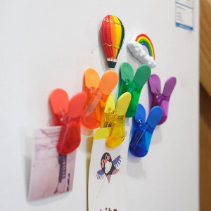 Set de 12 clipsuri magnetice TSLBW, plastic, multicolor, 7 x 4 x 3 cm - Img 3