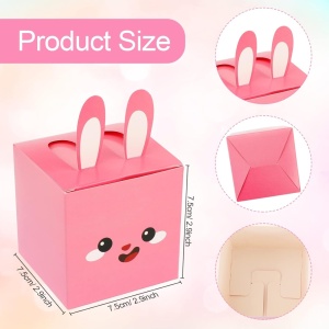 Set de 12 cutii pentru prajituri Qpout, hartie, multicolor, 7,5 x 7,5 x 7,5 cm