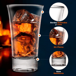 Set de 12 pahare pentru shot-uri Raxint, cristal, transparent, 60 ml, 7 x 4 cm - Img 4