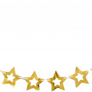 Set de 12 stele pentru petrecere HEIGOO, hartie, auriu, 12 cm