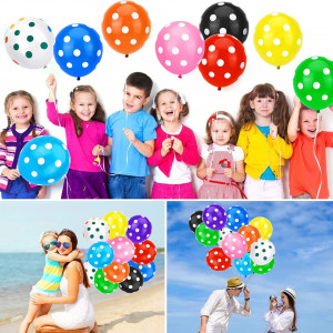 Set de 120 baloane si 6 panglici colorate Qpout, multicolor, latex, 25 cm - Img 2