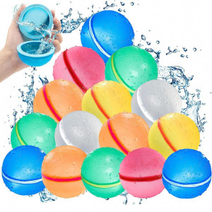 Set de 15 bile reutilizabile pentru apa Diko, gel, multicolor, 6 cm