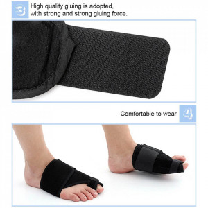 Set de 2 atele ortopedice pentru degetul cel mare de la picior WepMeds Care, textil/aluminiu, negru - Img 4