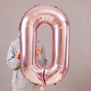 Set de 2 baloane pentru aniversare 40 ani Feelairy, folie, rose, 100 cm - Img 3