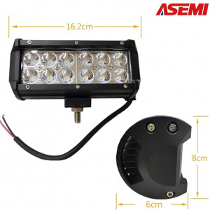 Set de 2 bare LED pentru masina ASEMI, otel inoxidabil/sticla, negru, 16,2 x 8 x 6 cm - Img 2