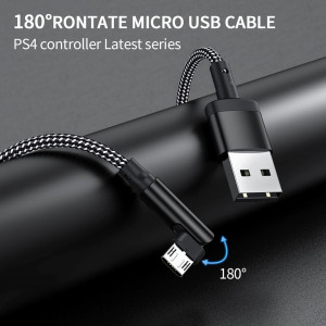 Set de 2 cabluri de incarcare MicroUSB Beyerhifi, nailon, alb/negru/rosu, 3 m - Img 4
