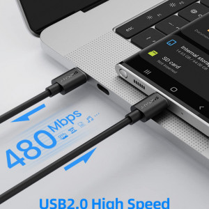 Set de 2 cabluri USB tip C Sunguy, incarcare rapida, 60W, negru - Img 4
