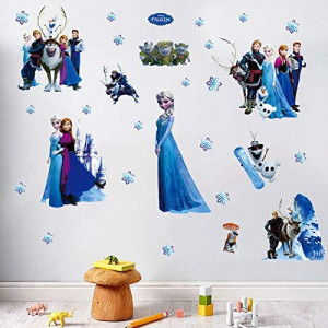 Set de 2 coli cu autocolante Kibi, Frozen Disney , vilil, albastru, 43 x 60 cm / 40 x 60 cm - Img 2