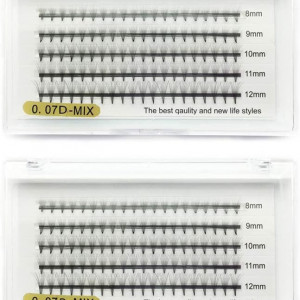 Set de 2 cutii cu extensii pentru gene Xrten, 8D,  volum 0.07mm, 11,7 x 6,4 cm 