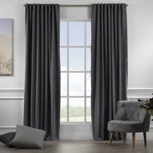 Set de 2 draperii Lilijan Home & Curtain, poliester, gri, 140 x 295 cm