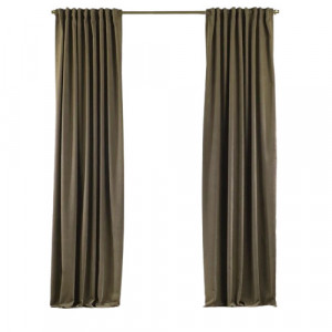 Set de 2 draperii Lilijan Home & Curtain, poliester, maro deschis, 140 x 295 cm