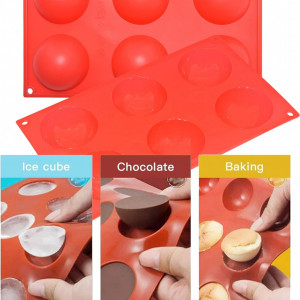 Set de 2 forme pentru prajituri Bangp, silicon, rosu, 29,5 x 17 x 3,5 cm - Img 7