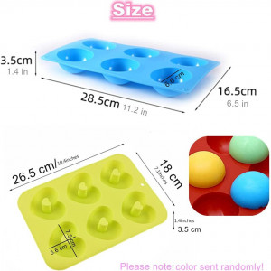 Set de 2 forme pentru prajituri KeepingcooX, silicon, roz/albastru, 28.5 x 16.5 x 3.5 cm / 26.5 x 18 x 3.5 cm - Img 6