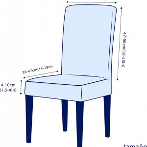 Set de 2 huse pentru scaune Subrtex, textil, rosu, 47 - 60 cm x 38 - 45 cm x 37 - 47 cm - Img 2