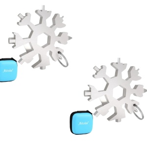 Set de 2 instrumente multifunctionale pentru bricolaj 18 in 1 Aitsite, otel inoxidabil, argintiu, 6,4 X 6,4 cm