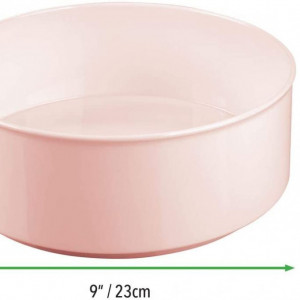 Set de 2 organizatoare pentru baie mDesign, plastic, roz deschis, 23 x 9 cm - Img 4