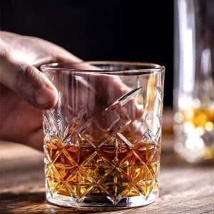 Set de 2 pahare pentru whisky SkySnow, sticla, transparent, 8,5 x 9 cm, 340 ml - Img 2