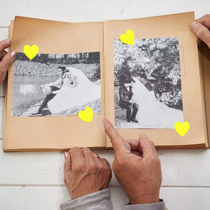 Set de 2 role cu 1000 autocolante Matogle, inima, galben, hartie, 2,5 x 2,5 cm - Img 4