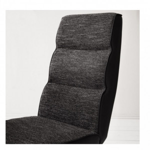 Set de 2 scaune Abenra otel/material textil, negru, 46 x 101 x 64 cm - Img 4