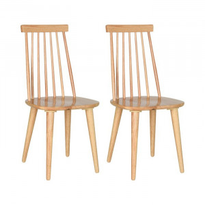 Set de 2 scaune Arikara, lemn masiv, 91,44 x 49 x 52 cm