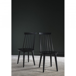 Set de 2 scaune Arikara, negre, 91,44 x 49 x 52 cm - Img 2