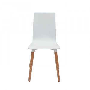 Set de 2 scaune Chau, albe, 89,5 x 41,5 x 45,5 cm - Img 3