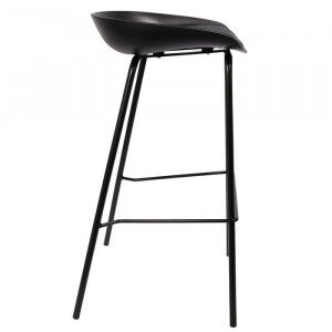 Set de 2 scaune de bar Caperton, negru, 84 x 43 x 43 cm - Img 4