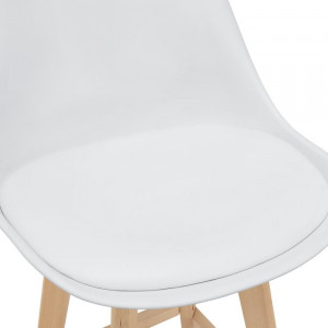 Set de 2 scaune de bar Pereira, alb/maro, 105 x 48 x 58 cm - Img 4