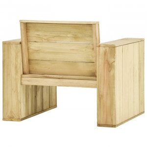 Set de 2 scaune de gradina Jeffers, lemn masiv, 76 x 89 x 76 cm - Img 4