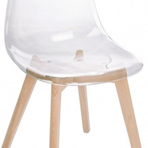 Set de 2 scaune Easy, lemn/ policarbonat, 52 x 82 x 47 cm - Img 4